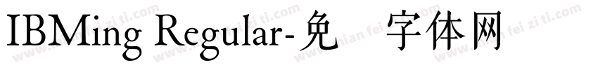 IBMing Regular字体转换